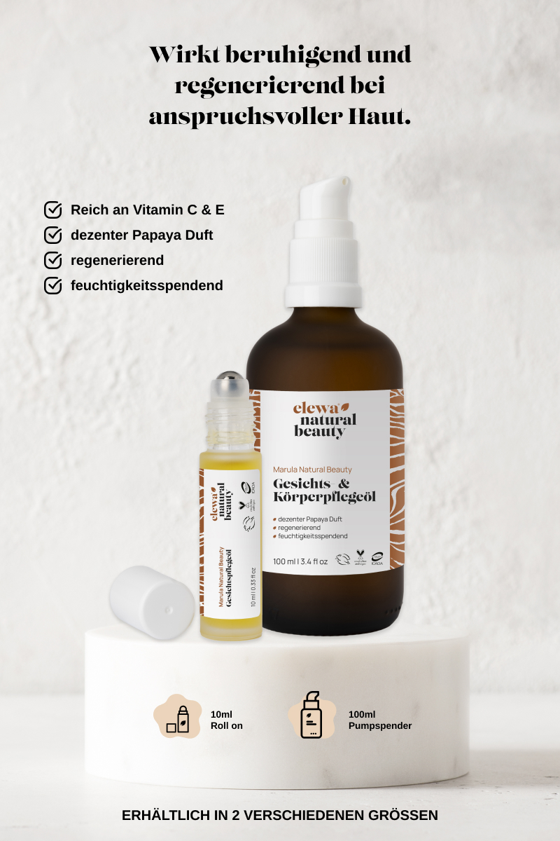 körperöl naturkosmetik vegan frauen hautöl marual papaya duft beauty öl elewa