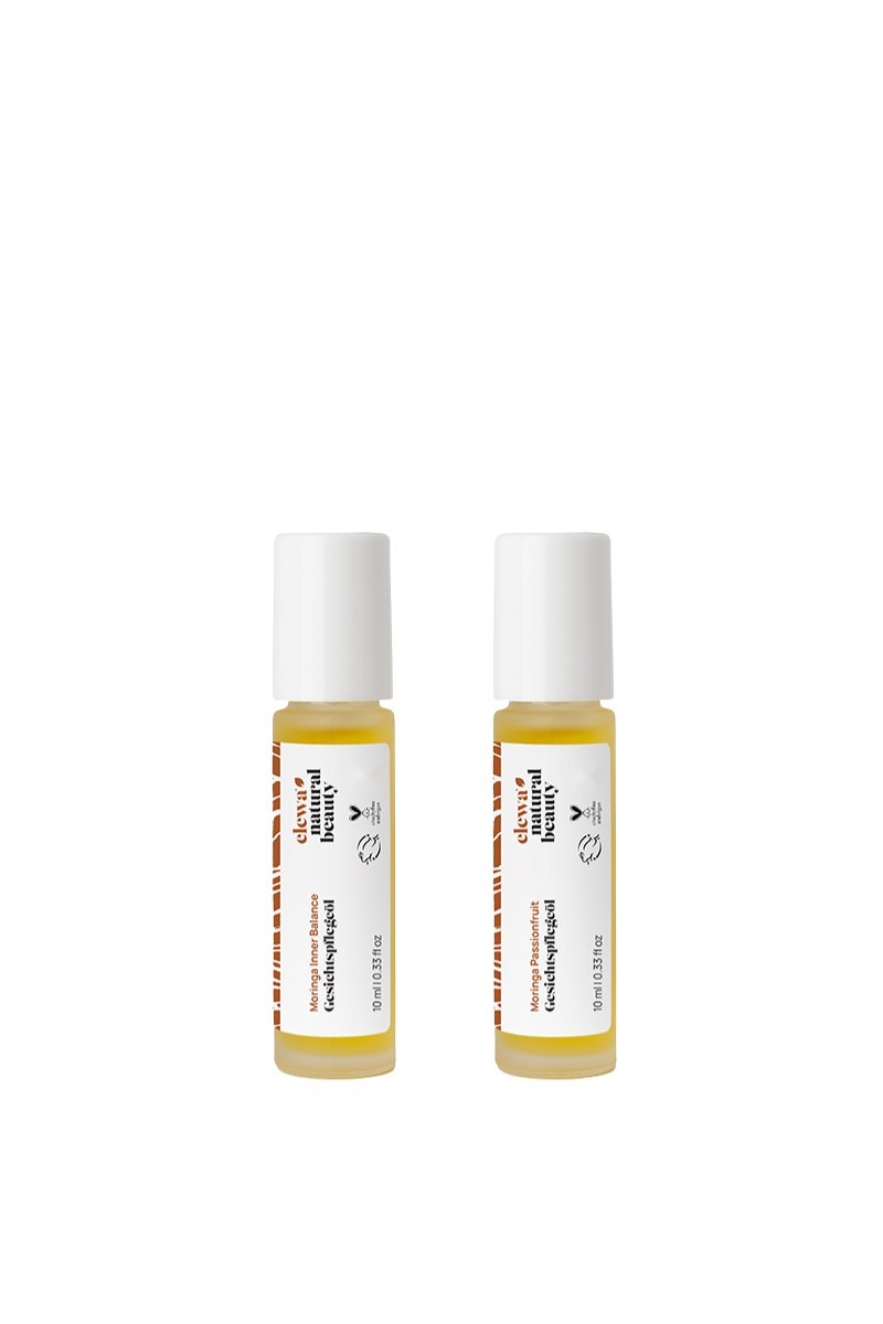 Moringa Roll-on Set mit Moringa Inner Balance und Moringa Passionfruit Gesichtspflegeöl, je 10 ml